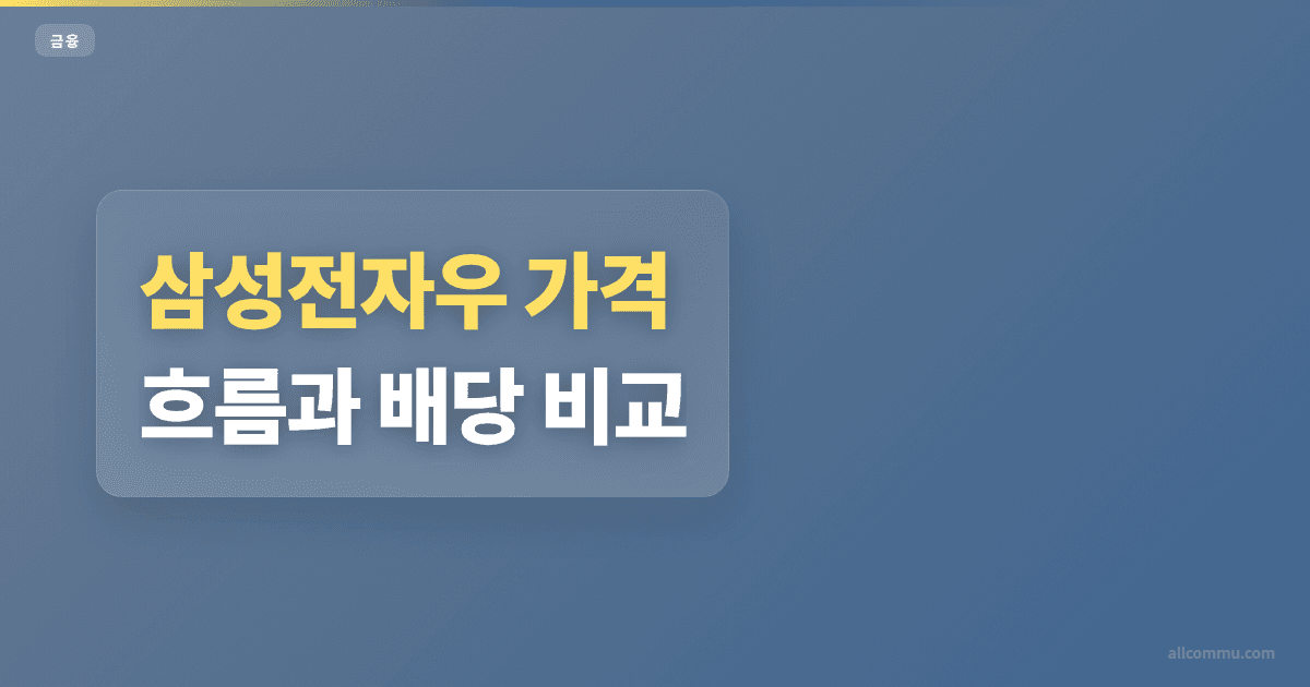 삼성전자우 가격 흐름과 배당 비교
